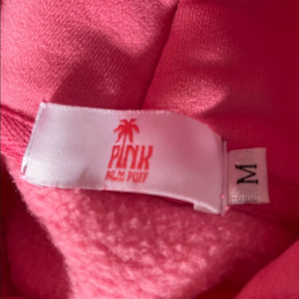 Pink Palm Puff Hoodie Sweatshirt Palm Tree Shell Logo hibiscus sonic Pink barbie - Picture 7 of 10